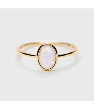 Round Opal Ring