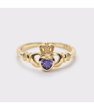 Purple Heart Crown Ring