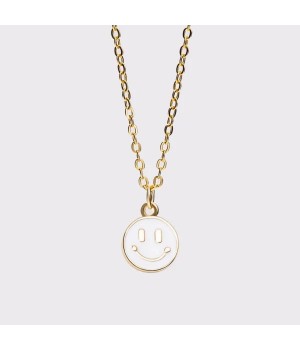 Sterling Silver Smiley Face Necklace