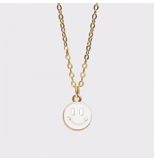 Sterling Silver Smiley Face Necklace