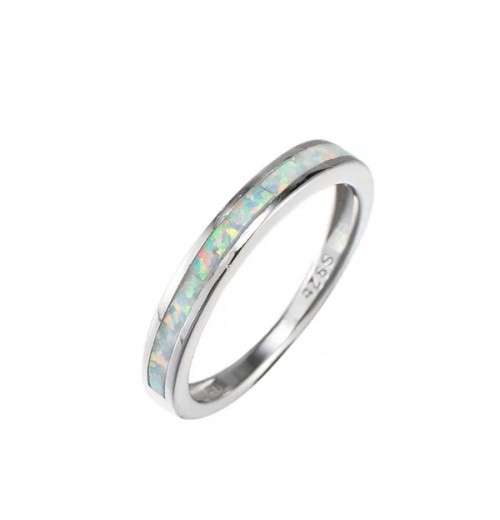 Opal Band Ring